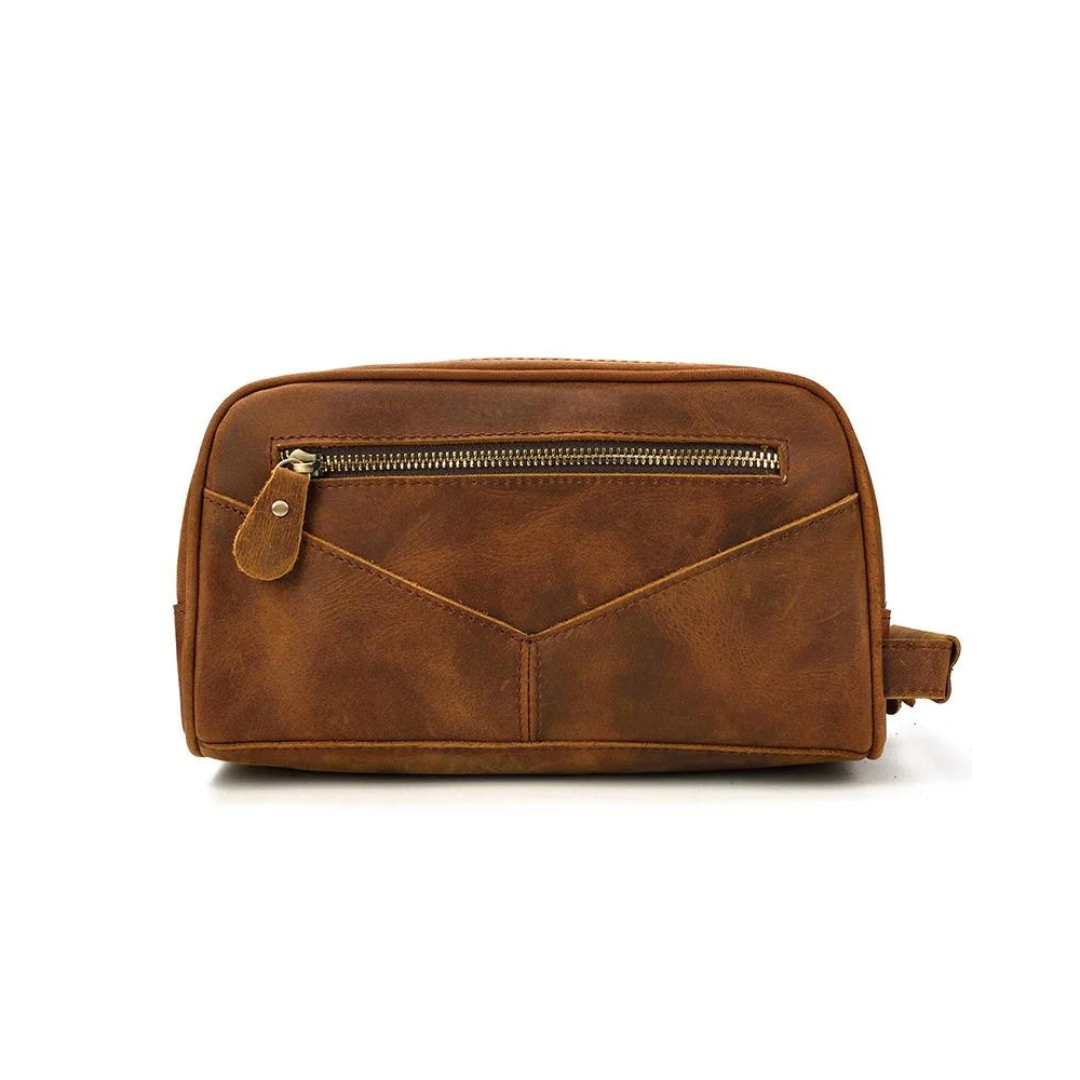 Leather Toiletry Bag, Groomsmen Gift, Custom Leather Dopp Kit