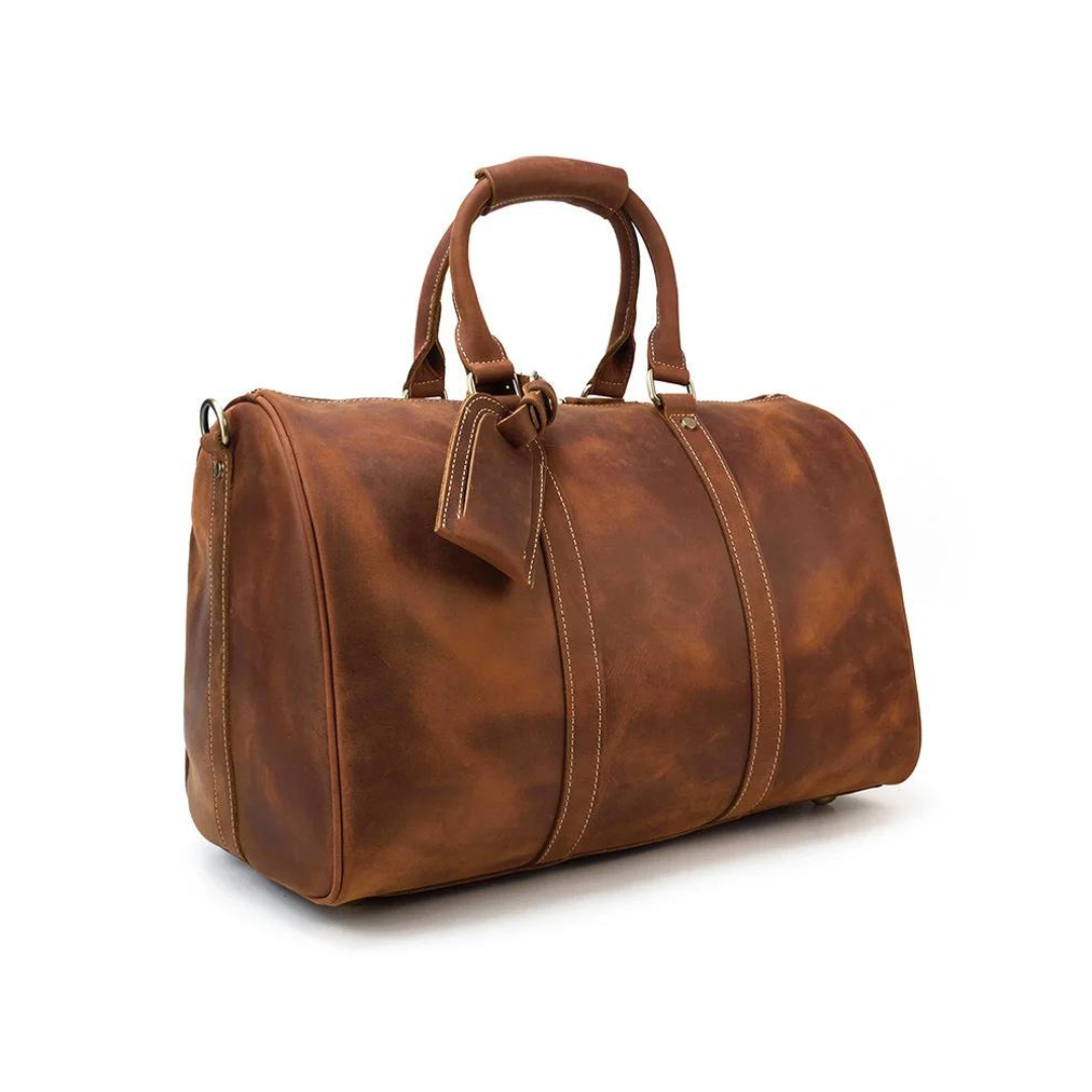 Handcrafted Genuine Leather Travel Bag, Duffle Bag, Overnight Bag, Weekender Bag