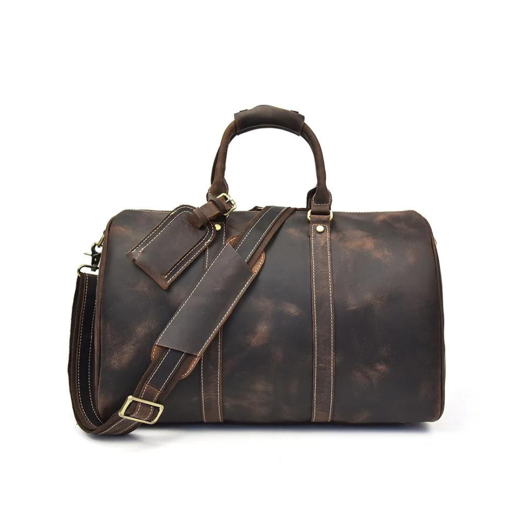 Handcrafted Genuine Leather Travel Bag, Duffle Bag, Overnight Bag, Weekender Bag
