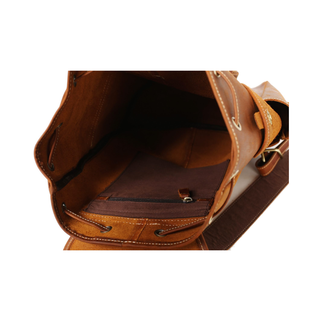 Medium Size Handmade Leather Backpack College Backpack School Backpack
