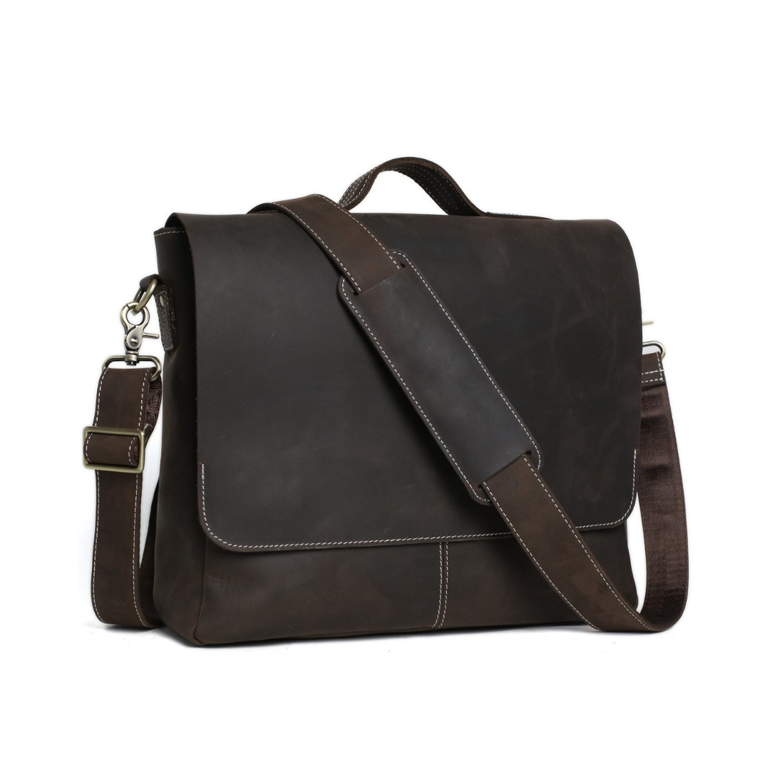 Handmade Leather Messenger Bag Laptop Bag Men's Bag