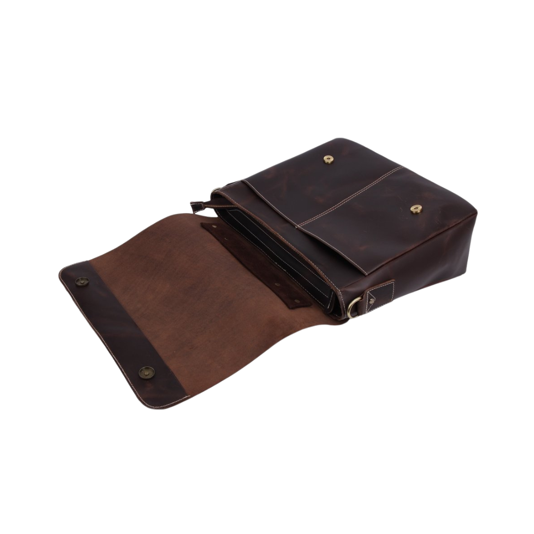 Handmade Leather Messenger Bag Laptop Bag Men's Bag