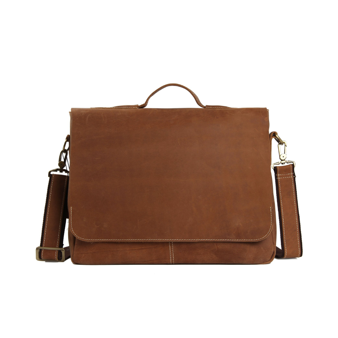 Handmade Leather Messenger Bag Laptop Bag Men's Bag