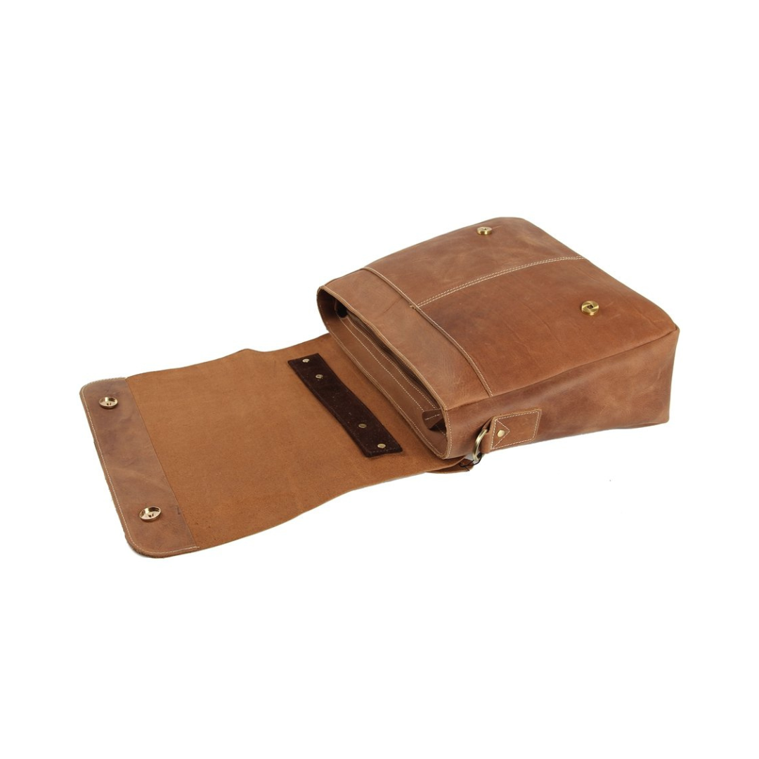 Handmade Leather Messenger Bag Laptop Bag Men's Bag