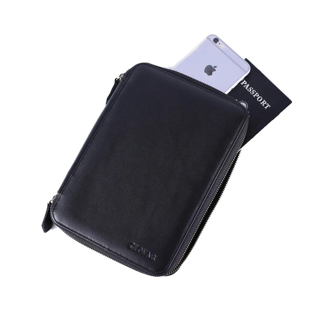Personalized Initials Leather Travel Wallet, Passport Holder - Groomsmen Gift