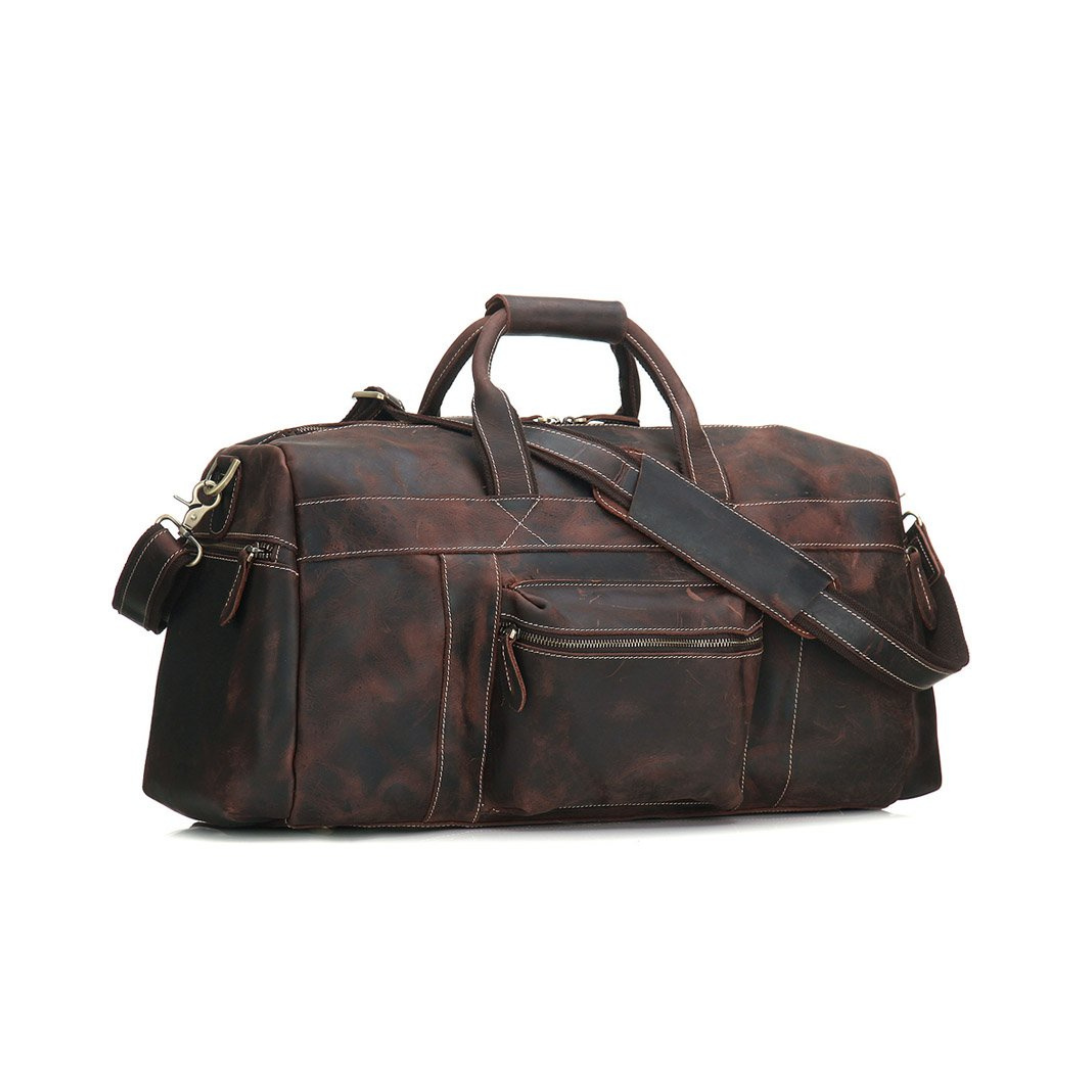 Super Large Genuine Leather Travel Bag, Duffel Bag 