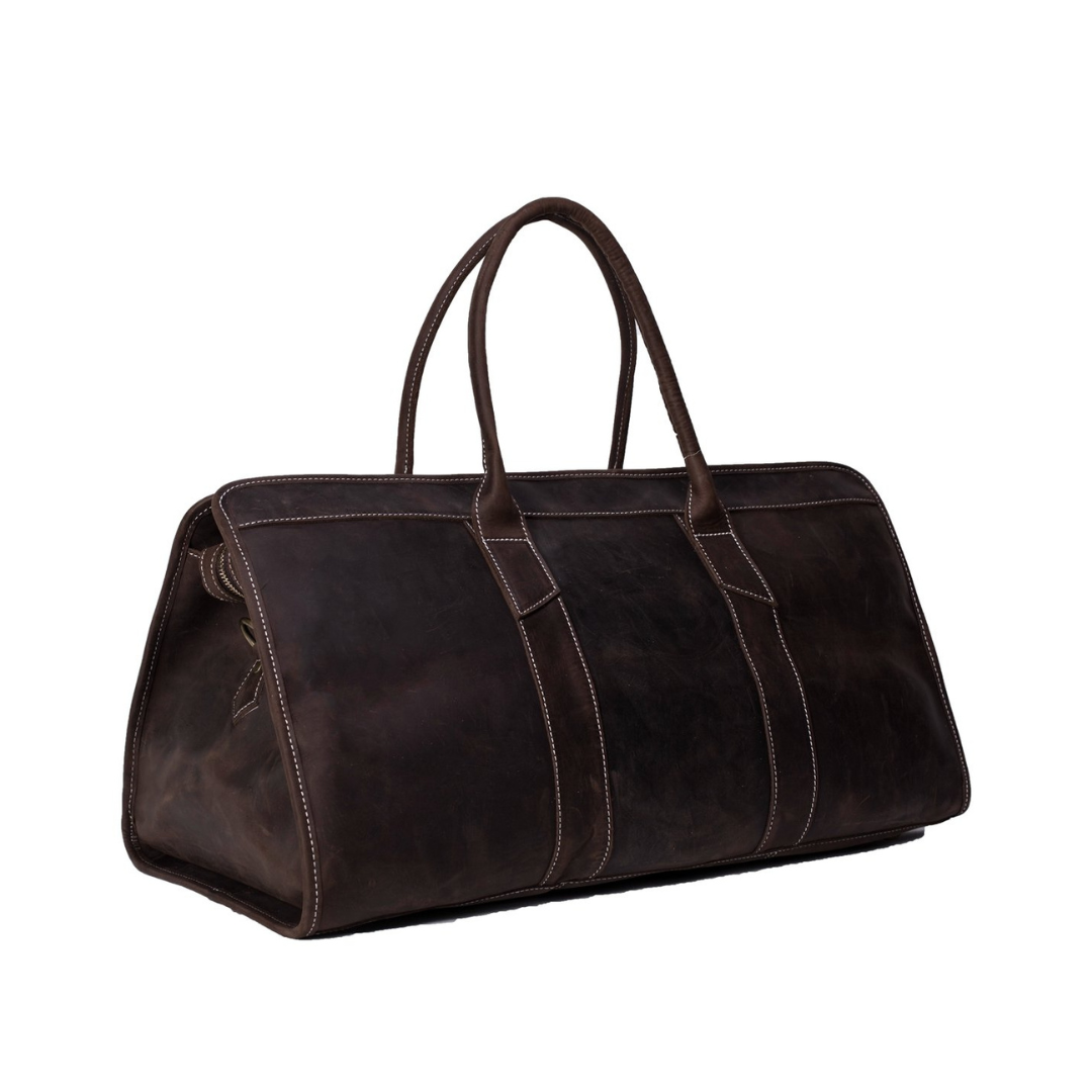 Handmade Large Leather Travel Bag, Duffle Bag, Weekender Bag