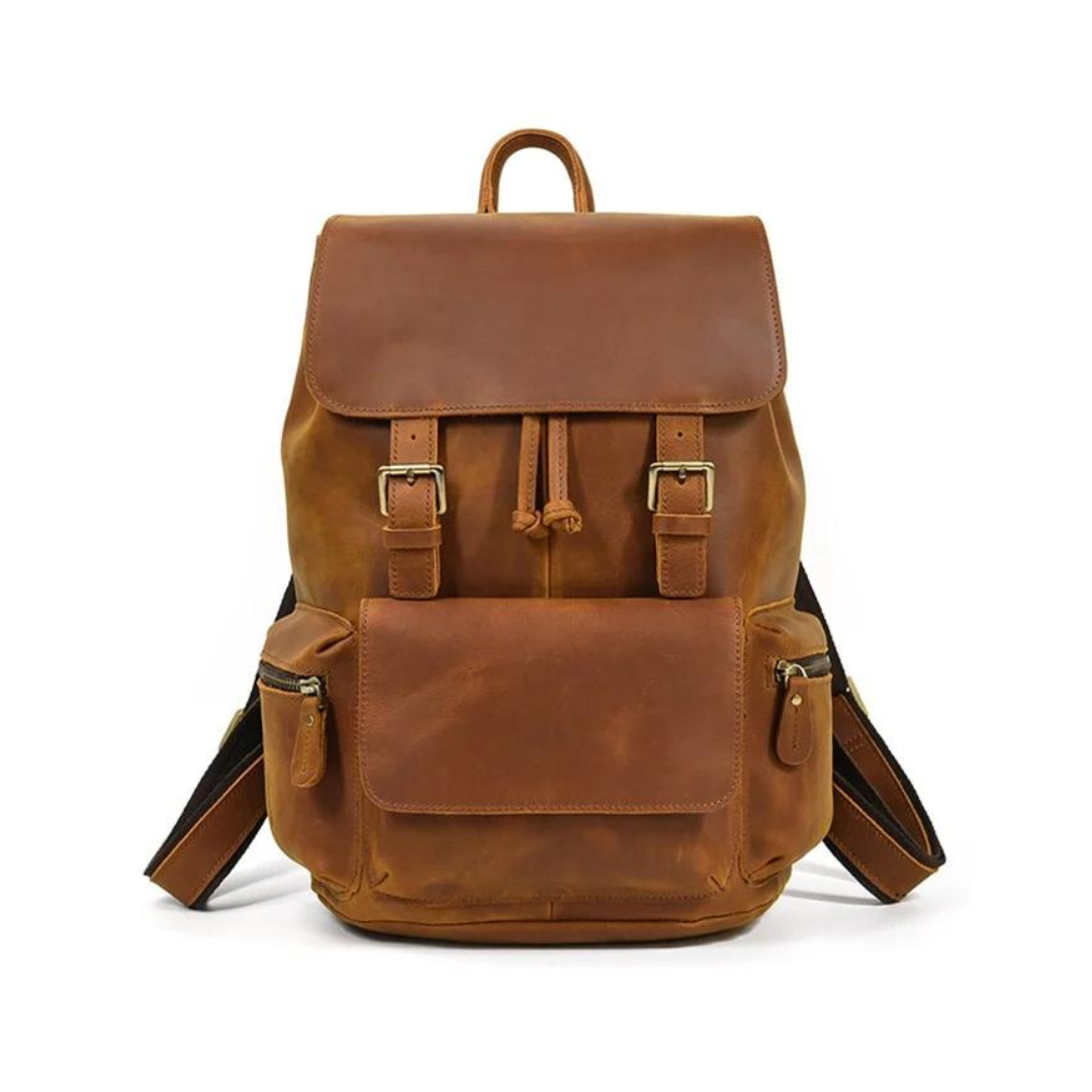 Handmade Vintage Crazy Horse Leather Backpack Travel Backpack