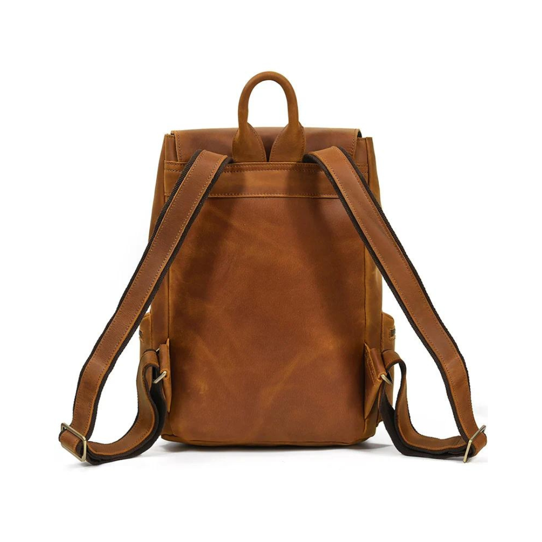 Handmade Vintage Crazy Horse Leather Backpack Travel Backpack