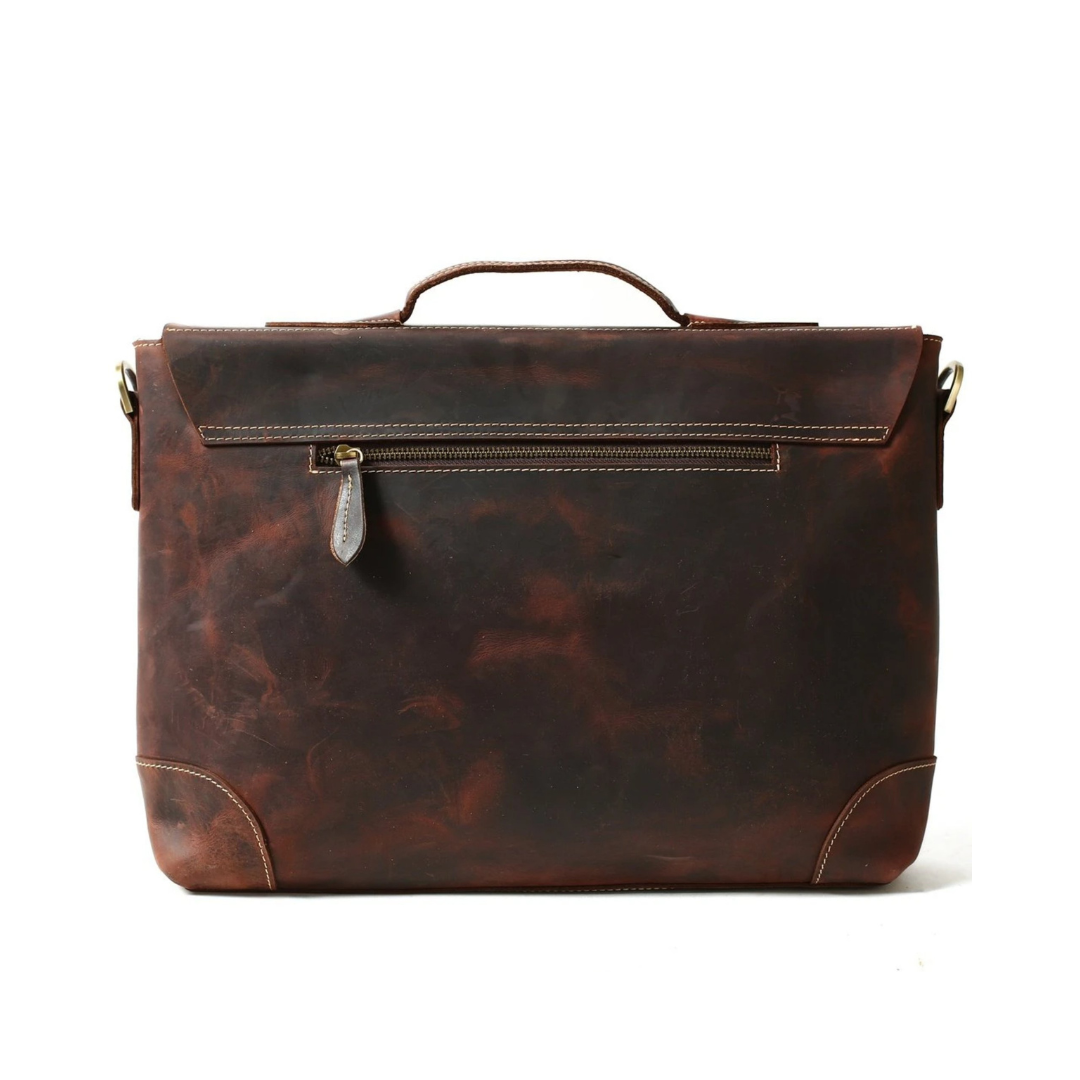 Vintage Crazy Horse Leather Briefcase, Messenger Bag, Laptop Bag, Business Men's Bag