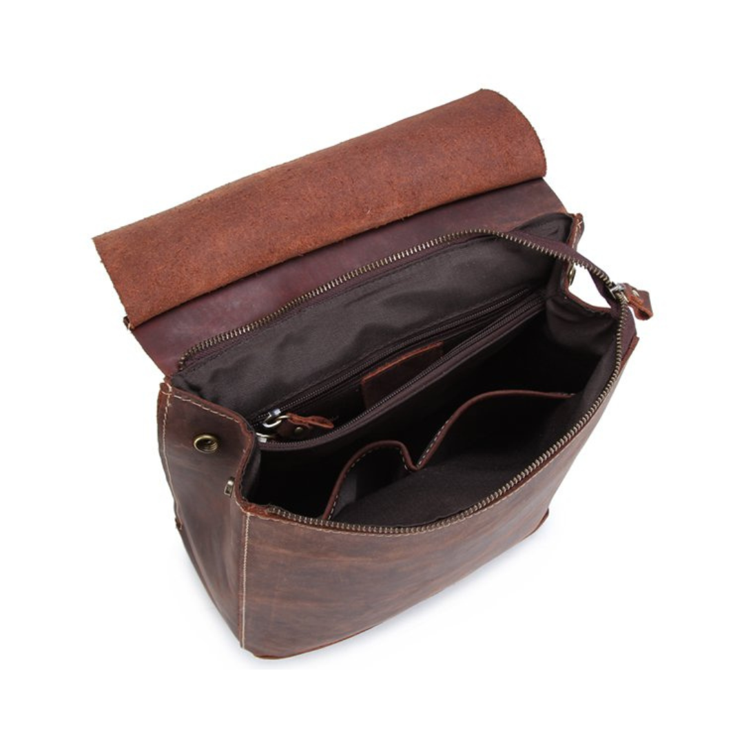 Handcrafted Vintage Style Top Grain Leather Backpack Travel Backpack School Backpack Unisex Backpack