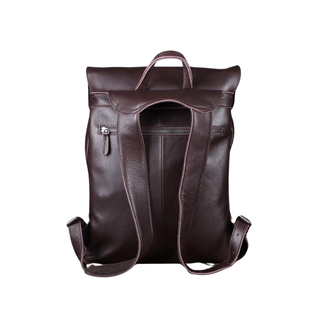 Handmade Vintage Full Grain Leather Backpack 002 - Blue Sebe Handmade Leather Bags