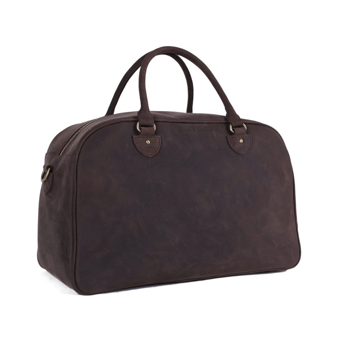 Vintage Top Grain Leather Travel Bag Duffle Bag Holdall