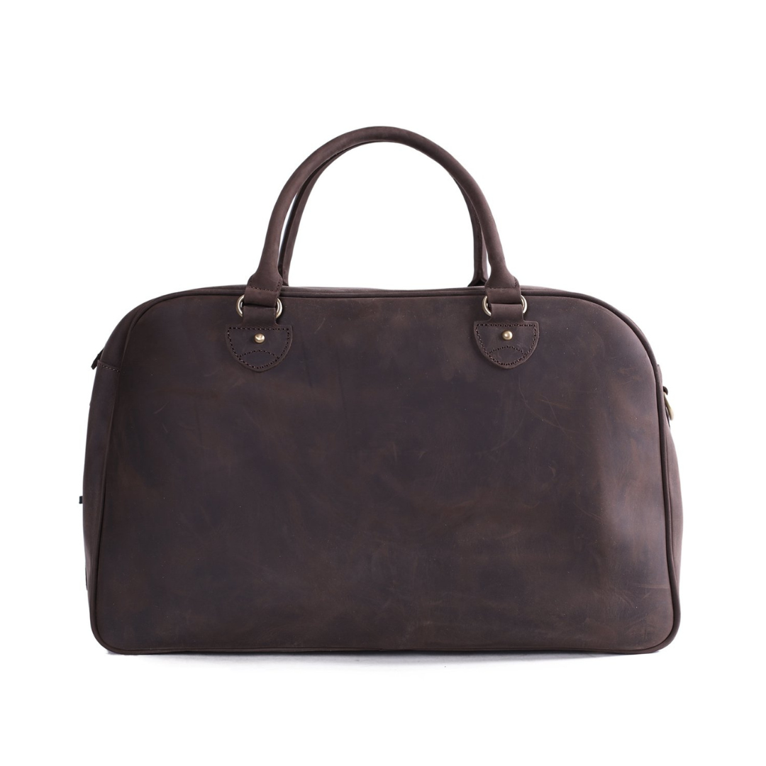 Vintage Top Grain Leather Travel Bag Duffle Bag Holdall