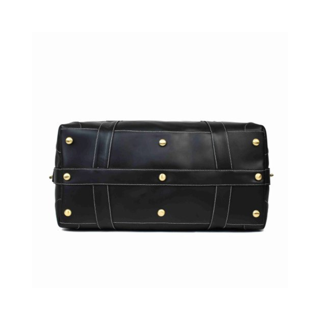 Handmade Vintage Genuine Cowhide Leather Travel Bag, Duffle Bag, Weekender Bag