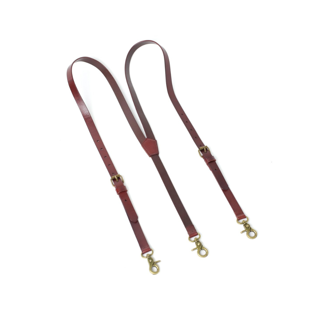 Handmade Leather Suspenders for Men, Wedding Groomsmen Suspenders with Hook Clips 