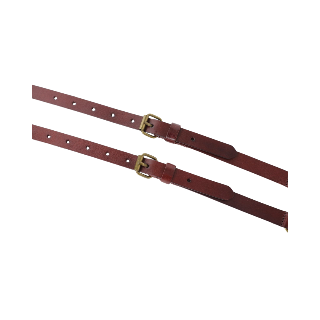 Handmade Leather Suspenders for Men, Wedding Groomsmen Suspenders with Hook Clips 