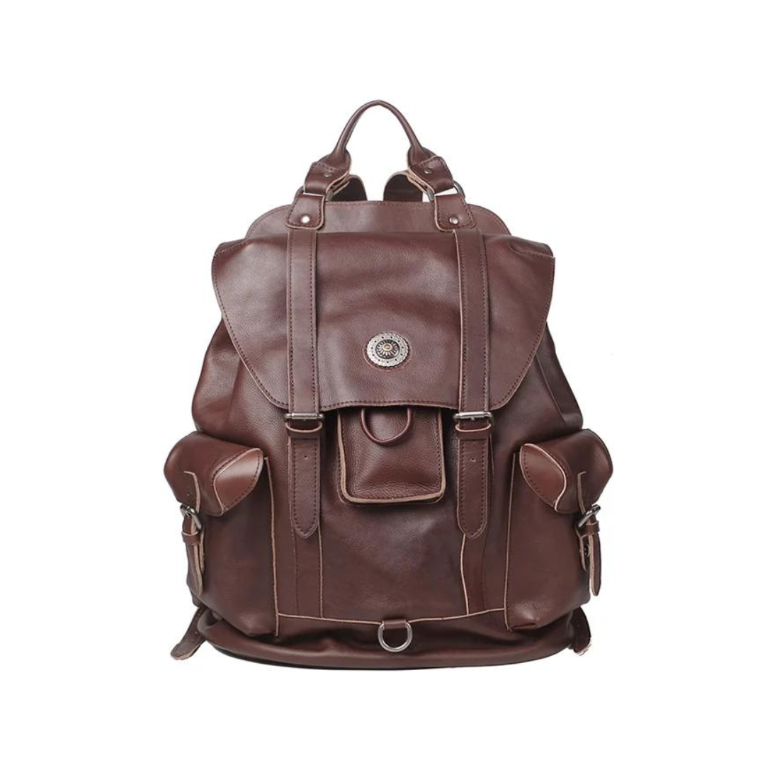 Large Leather Backpack Handmade Vintage Men Travel Backpack