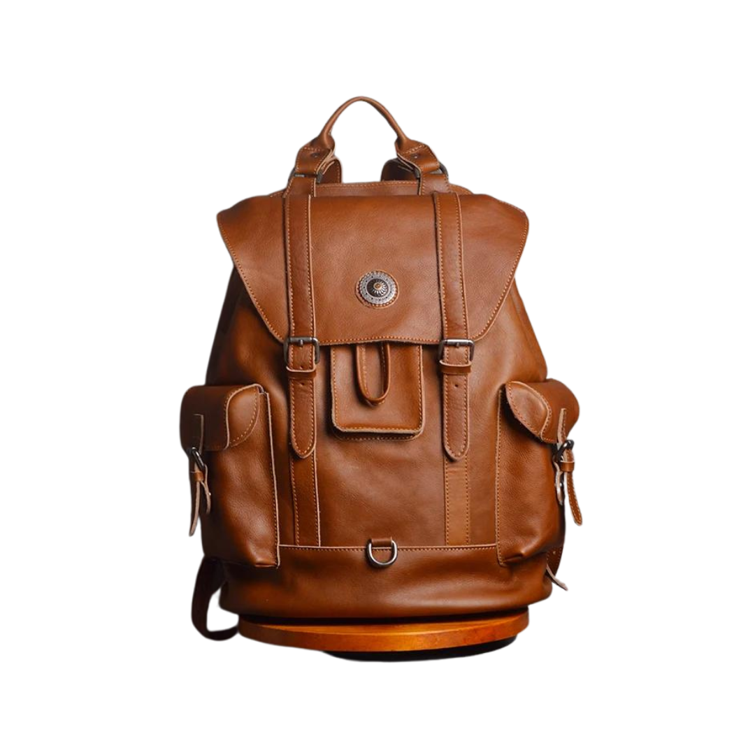 Large Leather Backpack Handmade Vintage Men Travel Backpack