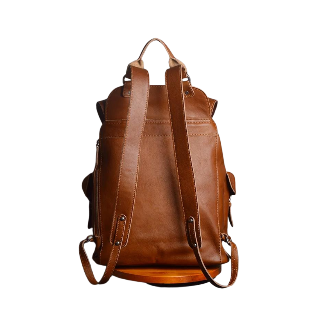 Large Leather Backpack Handmade Vintage Men Travel Backpack