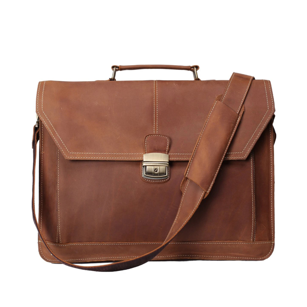 <p>Handmade Vintage Leather Briefcase Men Messenger Bag Laptop Bag</p> <meta charset="utf-8"> <p><span>This Satchel is very exquisite and </span><span>vintage; it is made of full grain leather and perfect for the consummate professionals, business men, lawyers, and more. This Messenger bag is perfect as your everyday bag, </span><span>and</span><span> can fit a 15 inches laptop, as well as many accessories.</span></p>