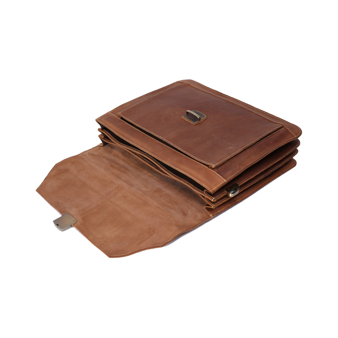 <p>Handmade Vintage Leather Briefcase Men Messenger Bag Laptop Bag</p> <meta charset="utf-8"> <p><span>This Satchel is very exquisite and </span><span>vintage; it is made of full grain leather and perfect for the consummate professionals, business men, lawyers, and more. This Messenger bag is perfect as your everyday bag, </span><span>and</span><span> can fit a 15 inches laptop, as well as many accessories.</span></p>