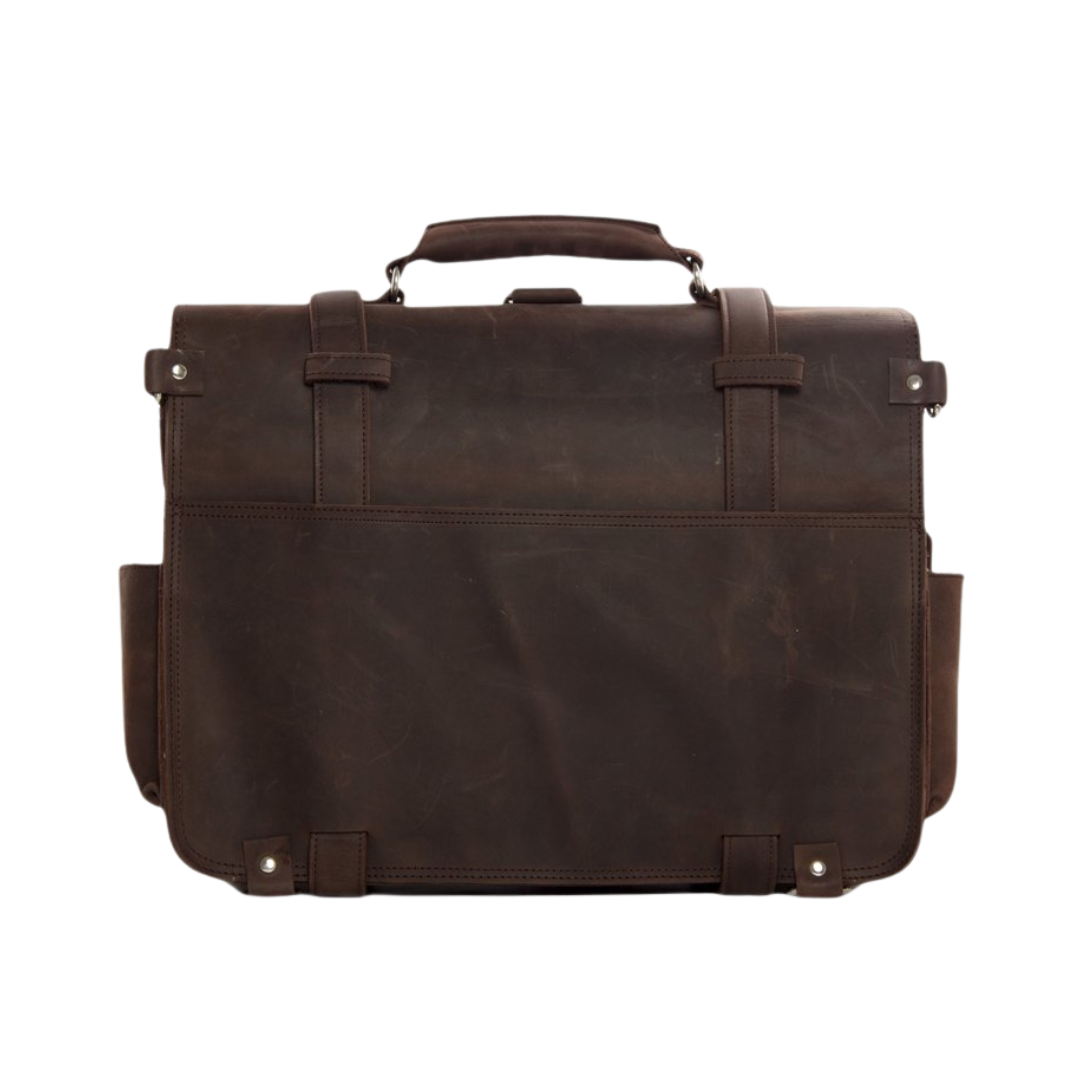 <span>Thick genuine cowhide leather, quality hardware and nylon fabric were used to make this bag. This is the perfect everyday/travel bag, </span>it also can be used as a backpack, which can fit a 14''-16'' Laptop, an IPAD, A4 files, books, clothes, as well as many accessories.