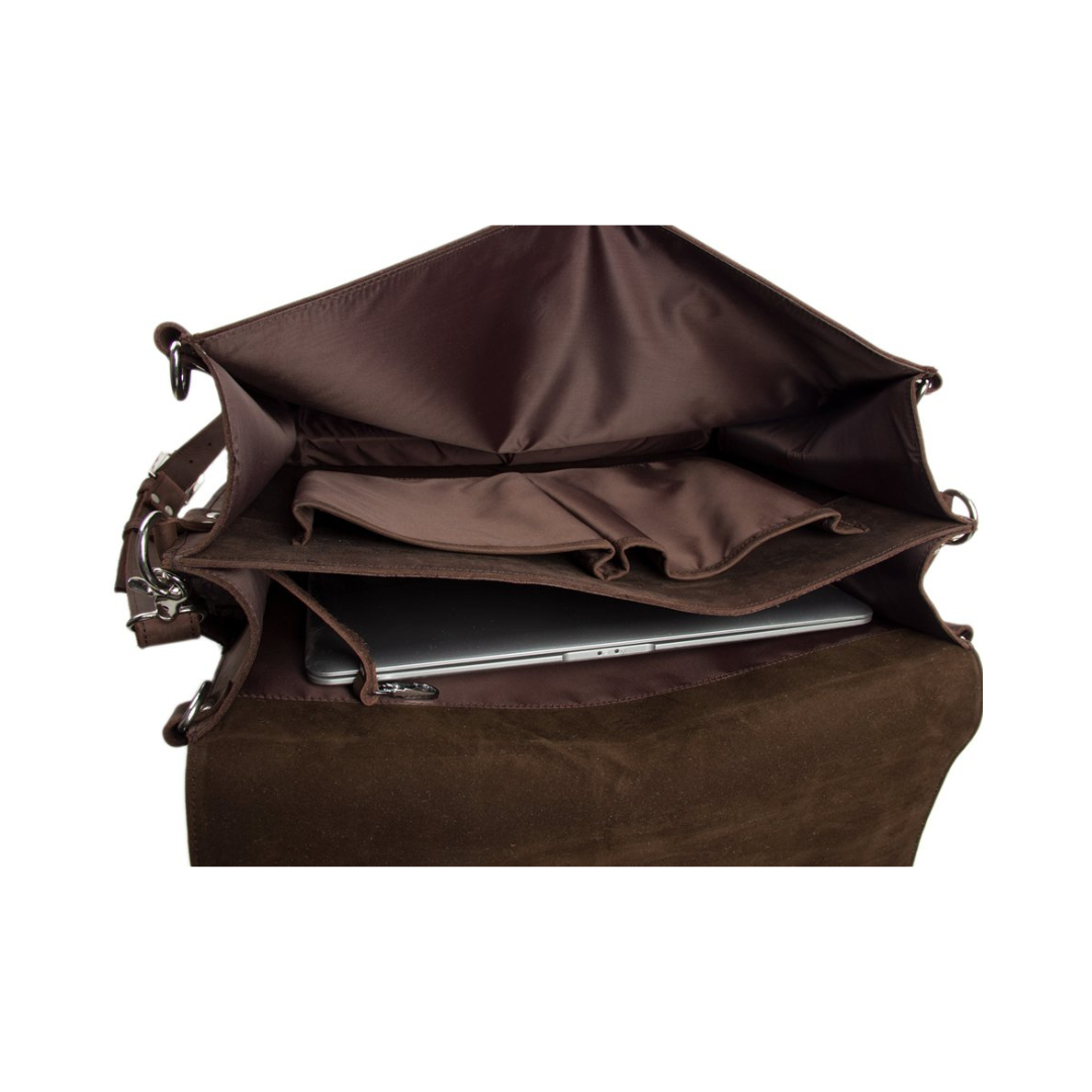 <span>Thick genuine cowhide leather, quality hardware and nylon fabric were used to make this bag. This is the perfect everyday/travel bag, </span>it also can be used as a backpack, which can fit a 14''-16'' Laptop, an IPAD, A4 files, books, clothes, as well as many accessories.