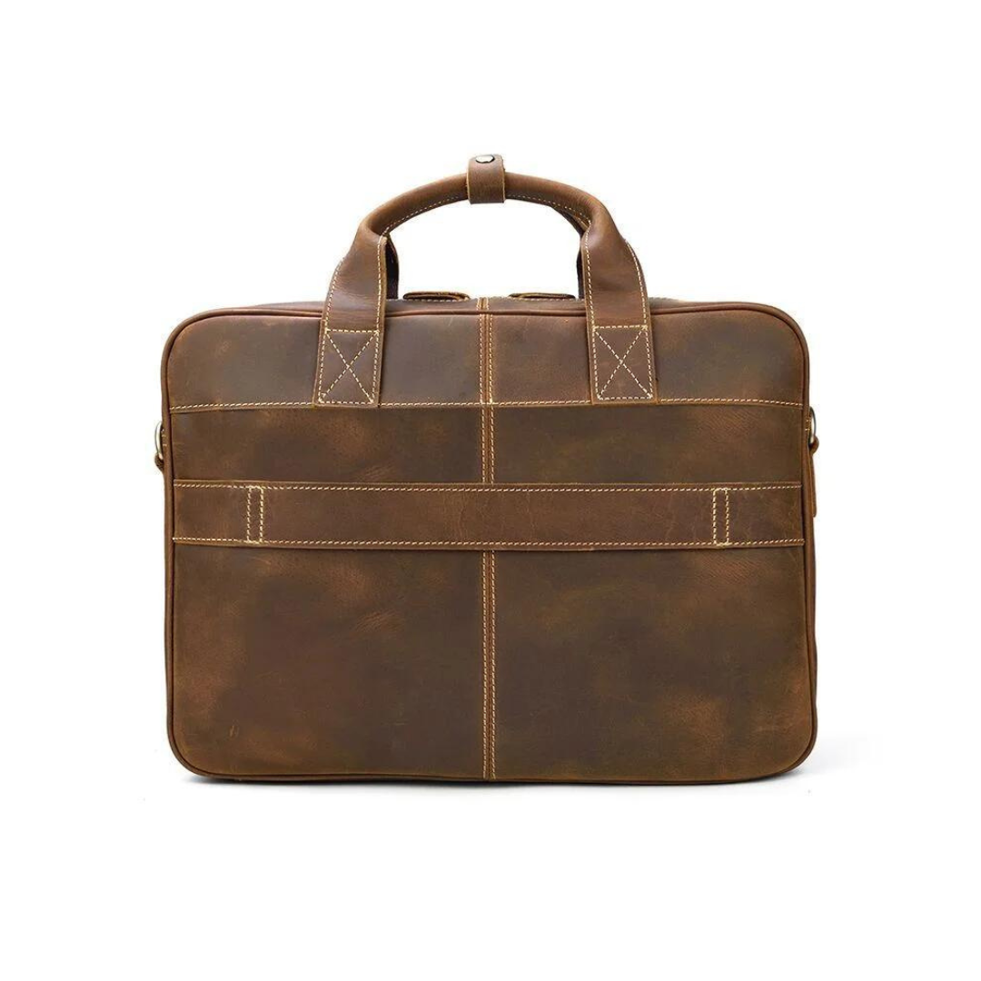 Handmade Vintage Leather Mens Briefcase, Laptop Bag, Messenger Bag