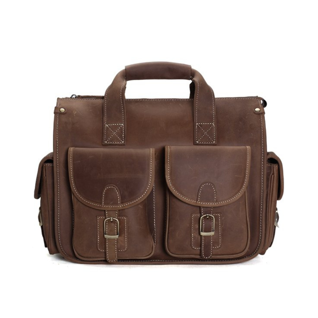 Handmade Vintage Leather Briefcase, Messenger Bag, Men's Handbag