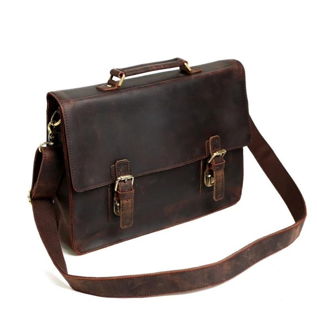 Leather Briefcase Messenger Bag Laptop Bag Men's Bag