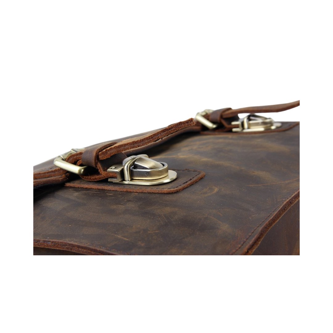Leather Briefcase Messenger Bag Laptop Bag Men's Bag
