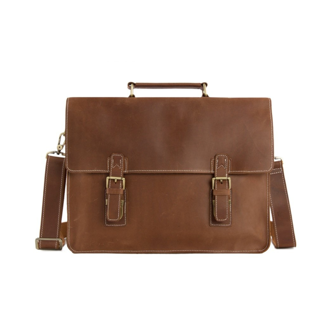 Leather Briefcase Messenger Bag Laptop Bag Men's Bag