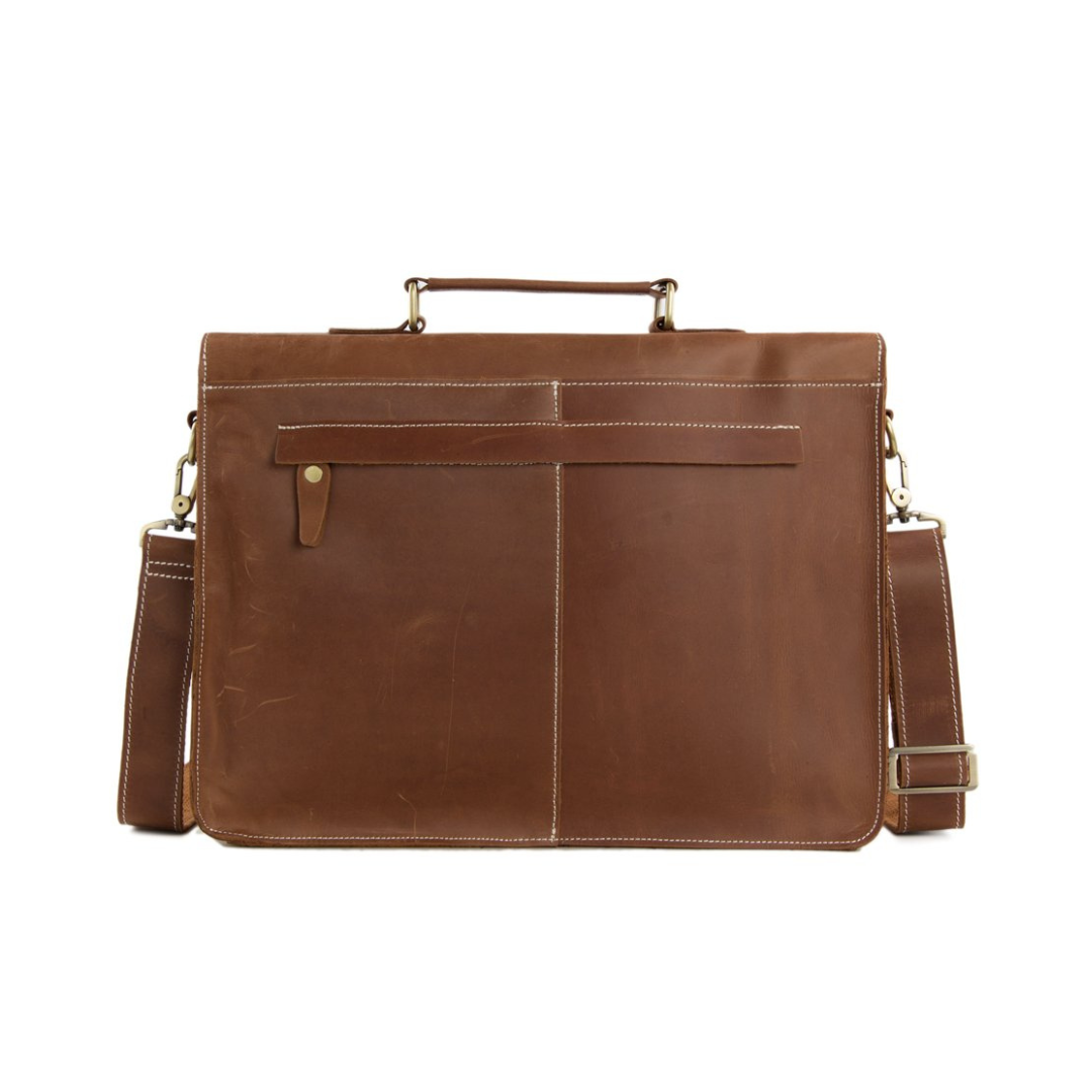 Leather Briefcase Messenger Bag Laptop Bag Men's Bag