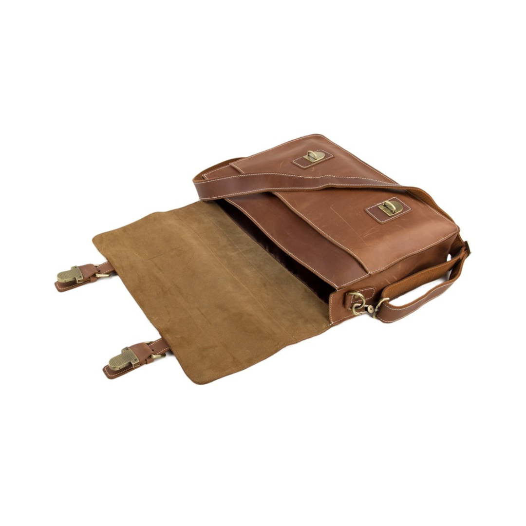 Leather Briefcase Messenger Bag Laptop Bag Men's Bag
