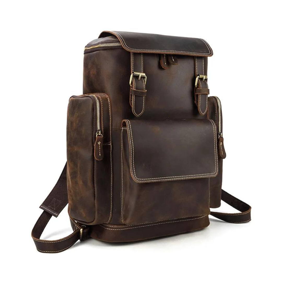 Large Leather Backpack Handmade Vintage Men Travel Backpack