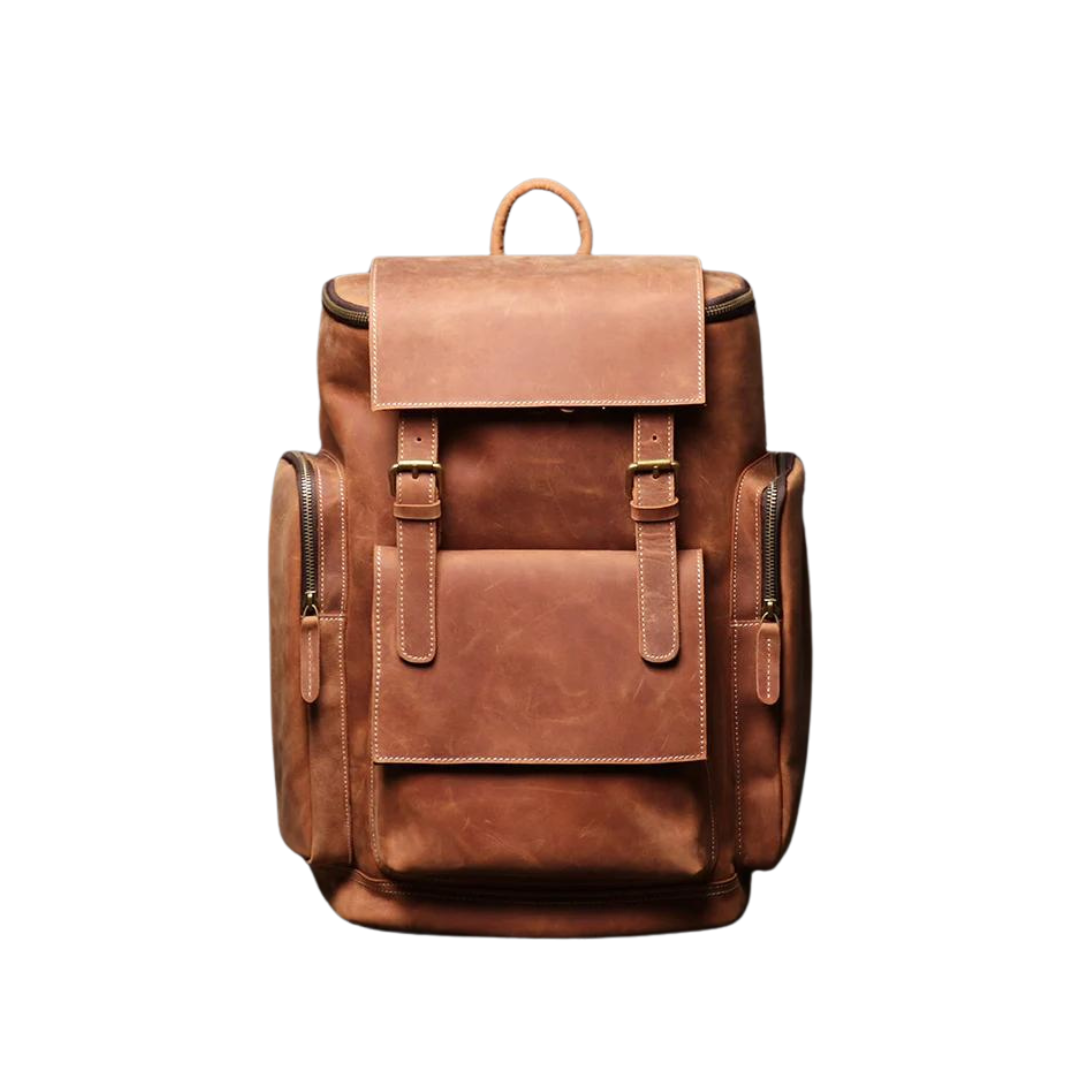 Large Leather Backpack Handmade Vintage Men Travel Backpack