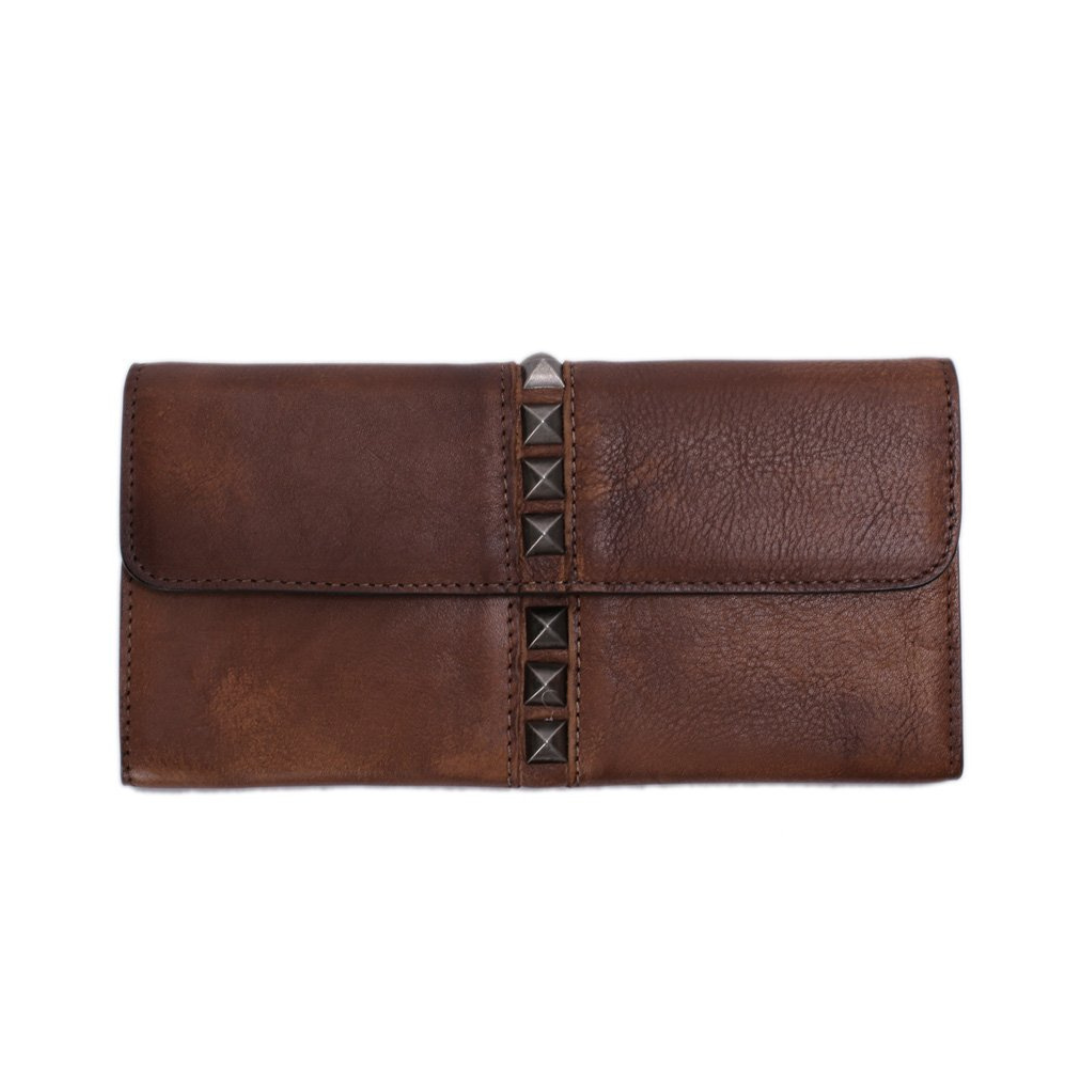 Vintage Style Genuine Natural Leather Wallet, Long Purse, Money Wallet 