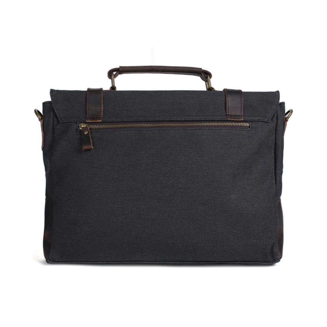 Handmade Canvas Leather Bag Briefcase Messenger Bag Shoulder Bag Laptop Bag