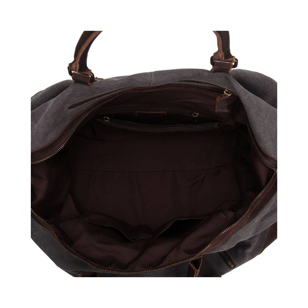 Handmade Waxed Canvas Leather Travel Bag Duffle Bag Holdall Luggage Weekender Bag. 5 colors Available, Free Shipping