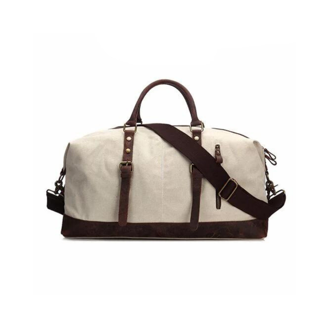 Handmade Waxed Canvas Leather Travel Bag Duffle Bag Holdall Luggage Weekender Bag. 5 colors Available, Free Shipping
