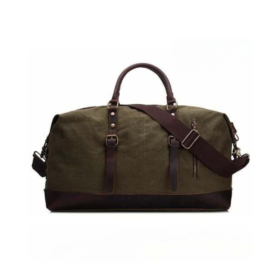 Handmade Waxed Canvas Leather Travel Bag Duffle Bag Holdall Luggage Weekender Bag. 5 colors Available, Free Shipping