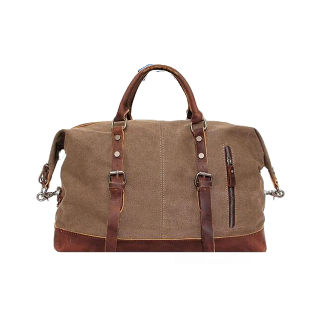 Handmade Waxed Canvas Leather Travel Bag Duffle Bag Holdall Luggage Weekender Bag. 5 colors Available, Free Shipping