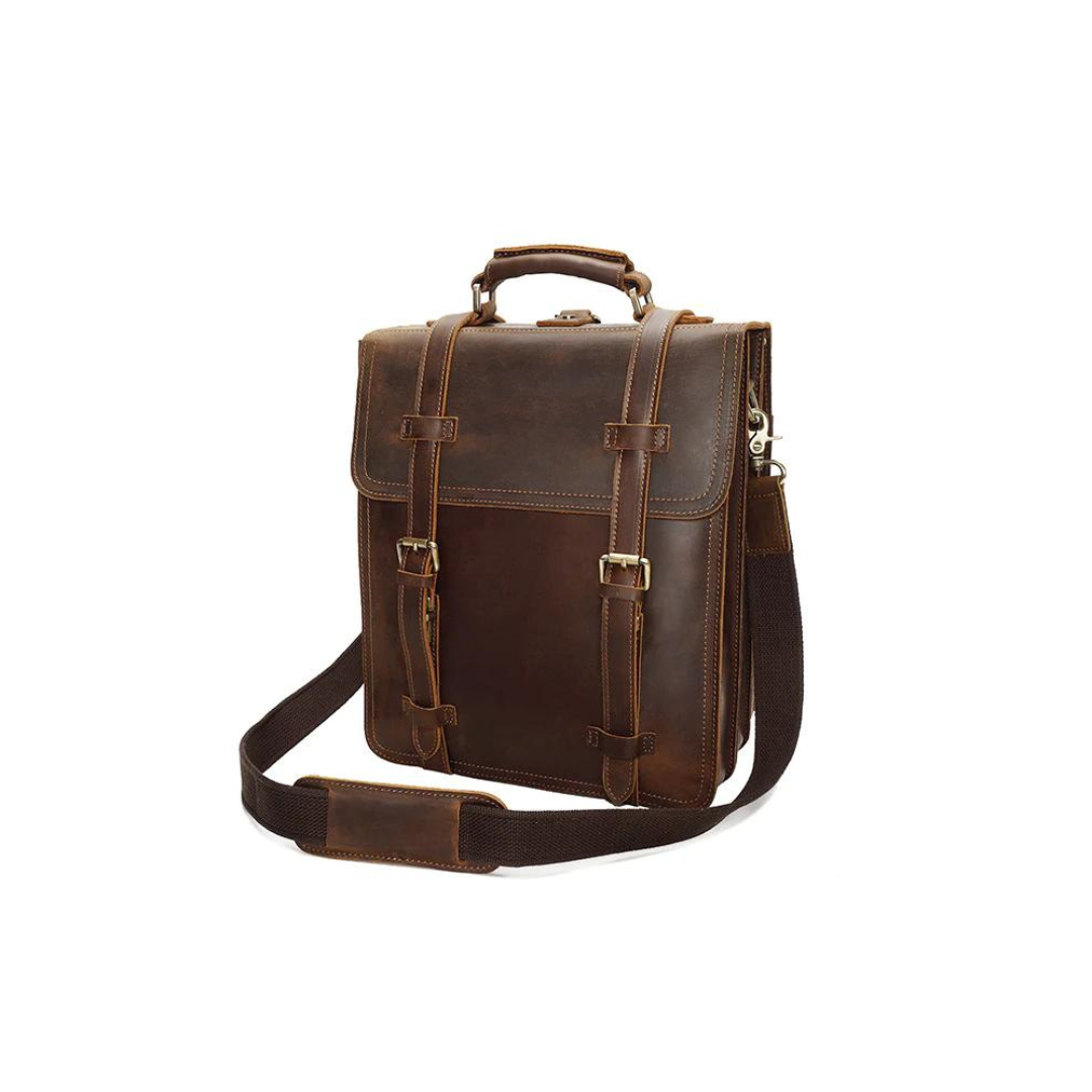 Vintage Brown Rustic Leather Rucksack Backpack, Messenger Bag, Sling Shoulder Bag 