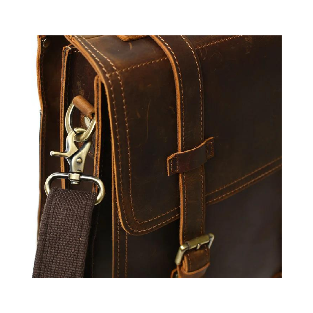 Vintage Brown Rustic Leather Rucksack Backpack, Messenger Bag, Sling Shoulder Bag 