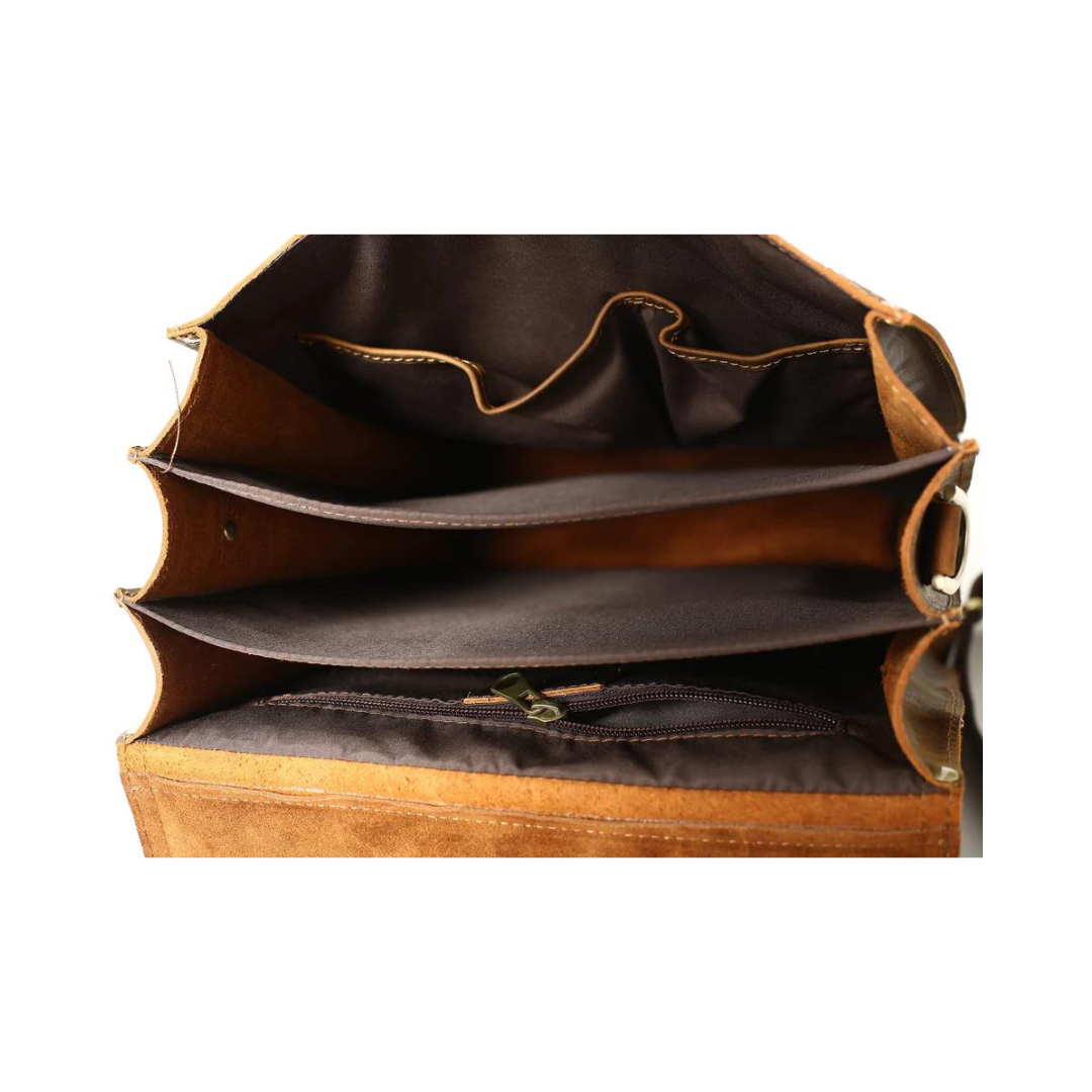 Vintage Brown Rustic Leather Rucksack Backpack, Messenger Bag, Sling Shoulder Bag 
