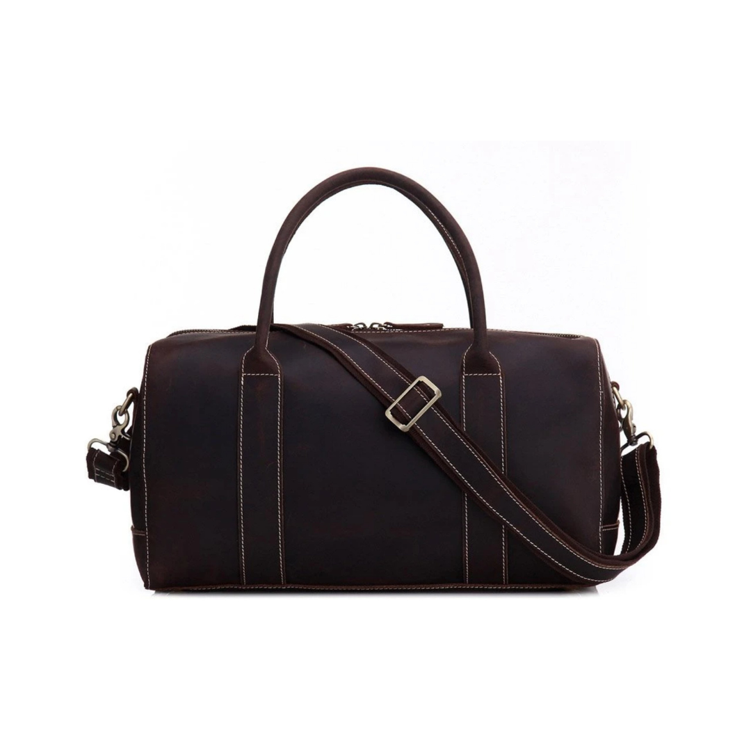Vintage Style Genuine Natural Leather Travel Bag, Duffle Bag, Weekender Bag. Free Shipping available.