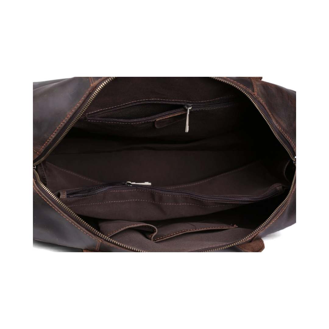 Vintage Style Genuine Natural Leather Travel Bag, Duffle Bag, Weekender Bag. Free Shipping available.