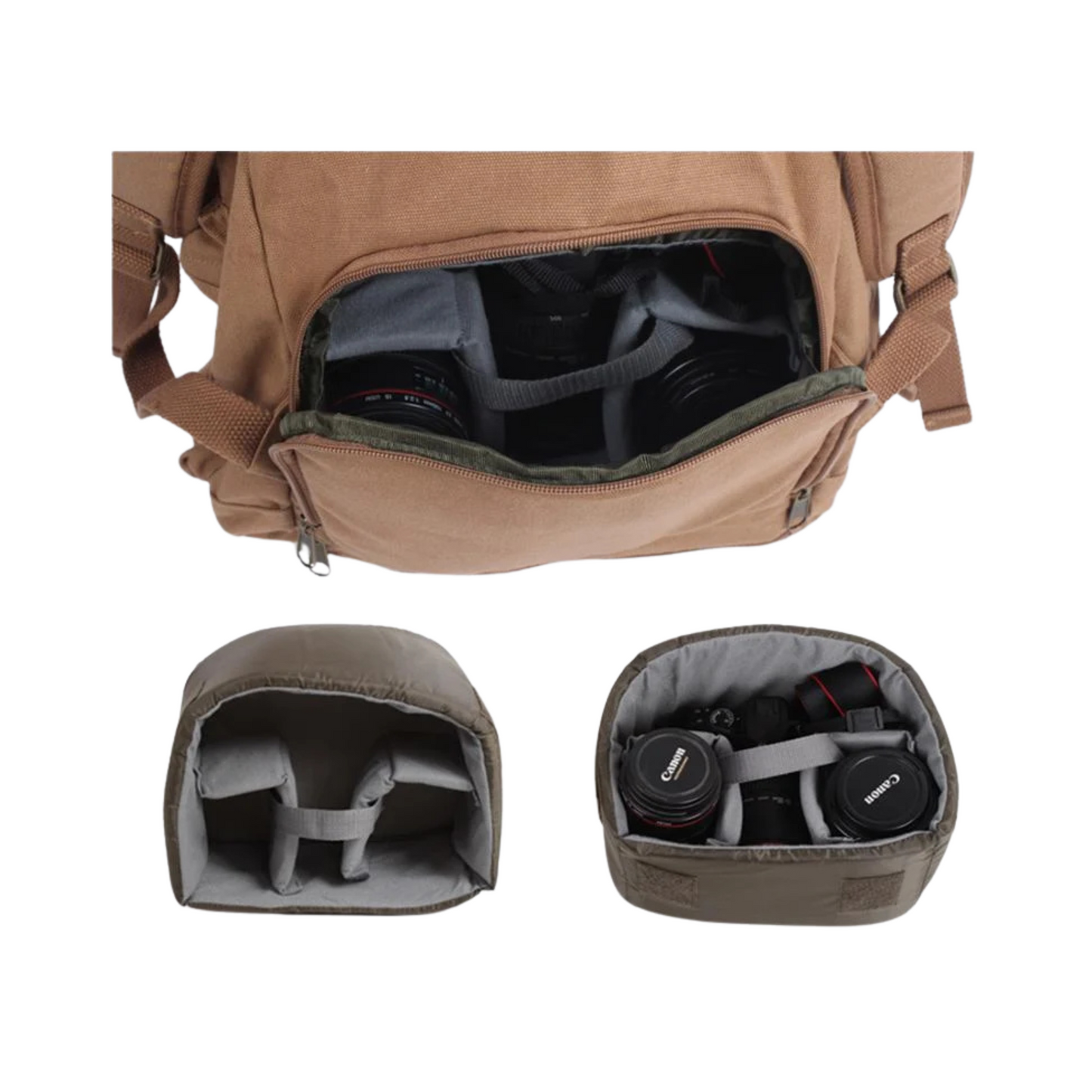 Waxed Canvas Camera Backpack