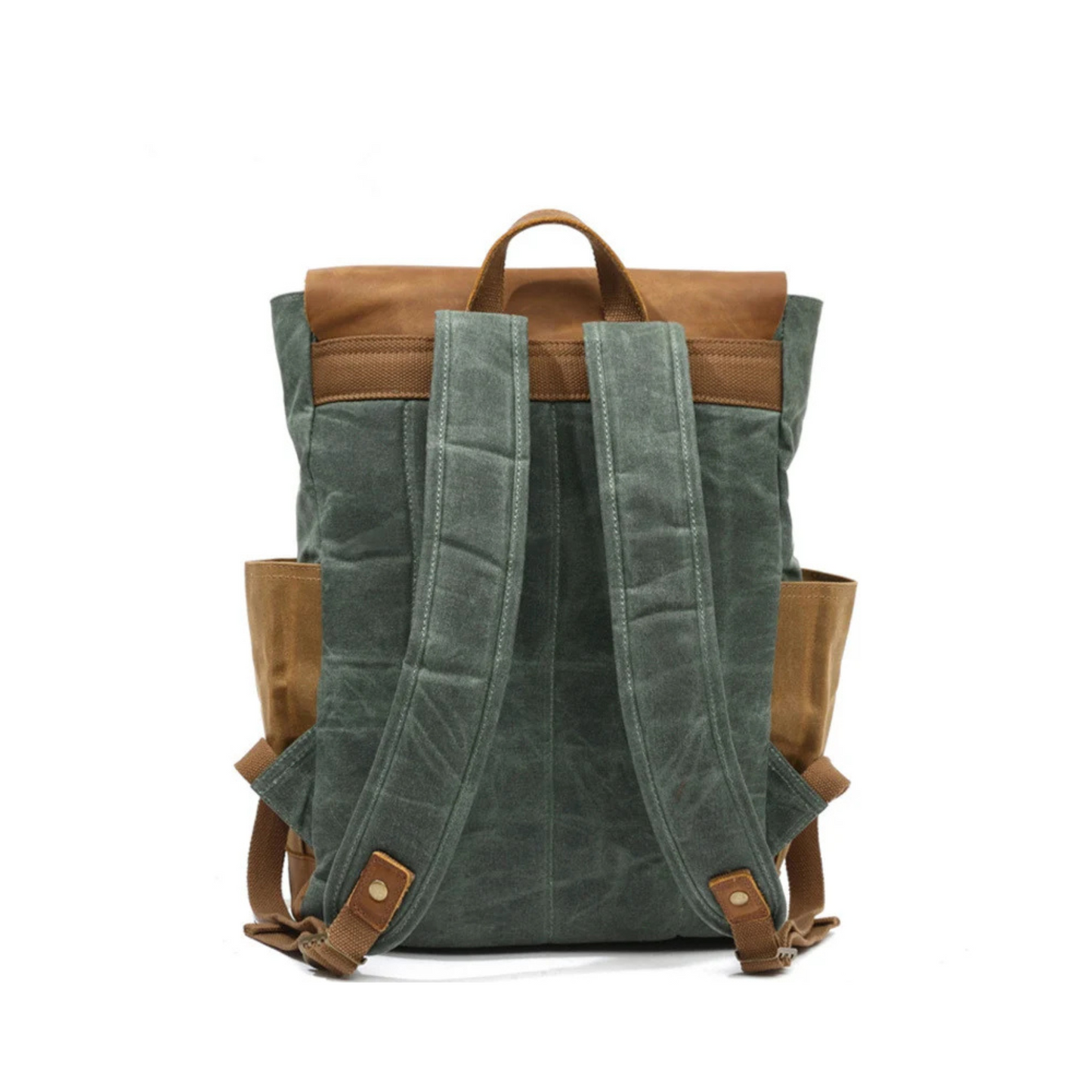 Waxed Canvas with Full Grain Leather Backpack